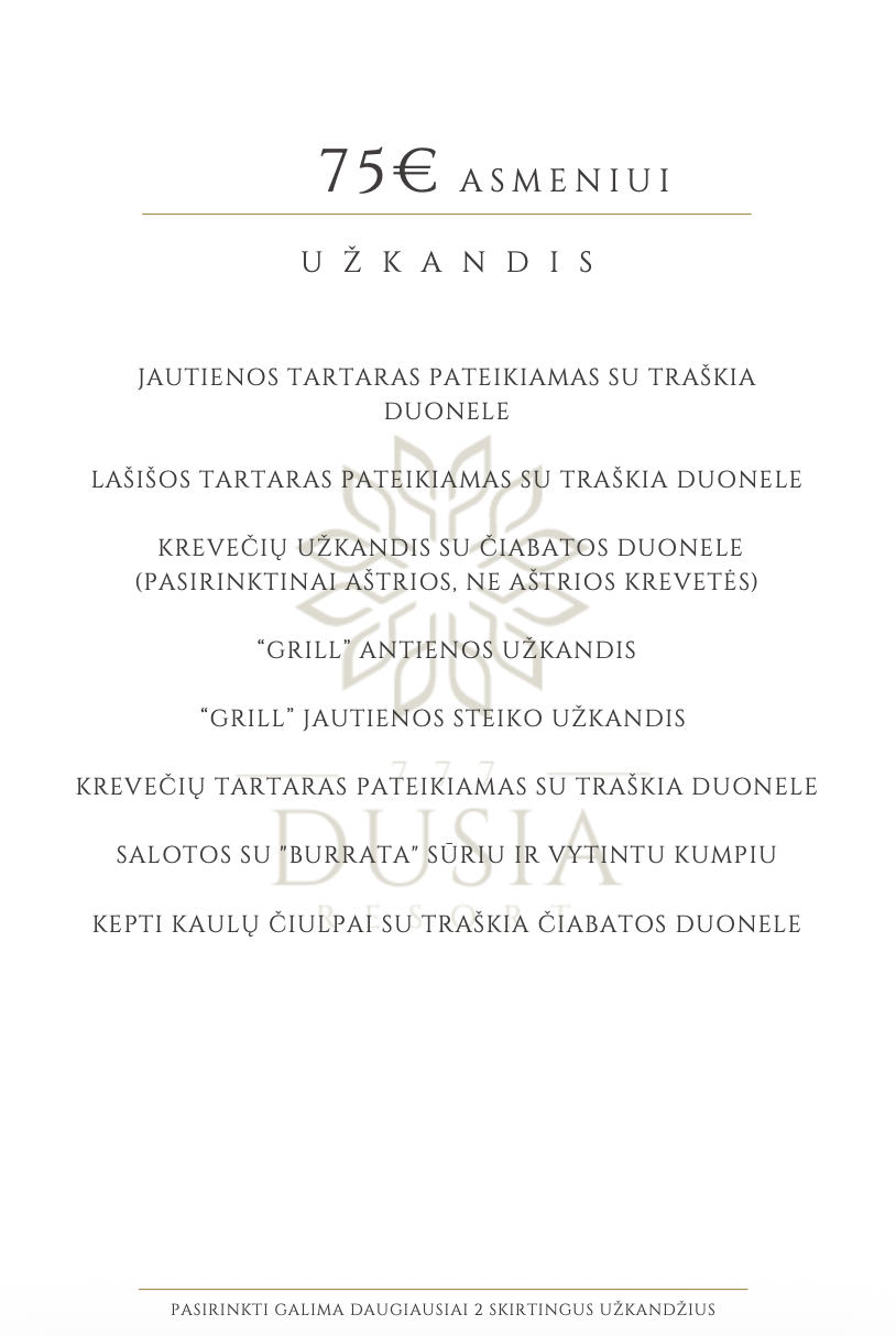 Maitinimo paslaugos - meniu 75 eur./asm.